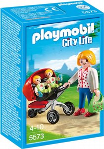 פליימוביל אמא ועגלת תאומים Playmobil פליימוביל אמא ועגלת תאומים Playmobil