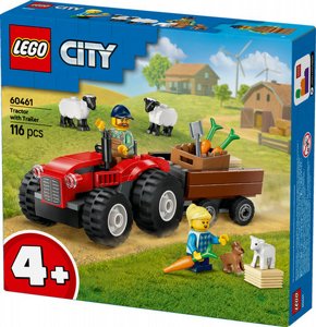 לגו סיטי - טרקטור חווה אדום עם נגרר וכבשה 60461 Lego לגו סיטי - טרקטור חווה אדום עם נגרר וכבשה 60461 Lego