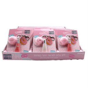 שפתון צארם ופונפון לתליה סטיילוש שפתון צארם ופונפון לתליה סטיילוש