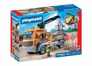 פליימוביל משאיתבנייה עם עגורן 71750 Playmobil פליימוביל משאיתבנייה עם עגורן 71750 Playmobil