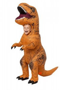 תחפושת טי רקס מתנפחת לילדים לגילאי 6-10, 120-150 ס"מ גובה תחפושת טי רקס מתנפחת לילדים לגילאי 6-10, 120-150 ס"מ גובה