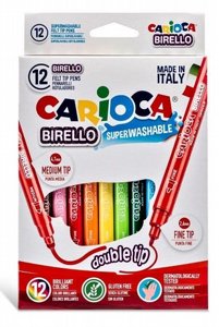 Carioca קריוקה בירלו 12 טושים רחיצים דו צדדי Carioca קריוקה בירלו 12 טושים רחיצים דו צדדי