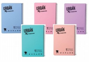 Urban אורבן 4+1 מחברות ספירל פסטל 1 נושא A5 Urban אורבן 4+1 מחברות ספירל פסטל 1 נושא A5