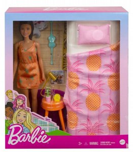 בובת ברבי בחדר שינה GTD87 בובת ברבי בחדר שינה GTD87