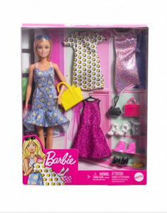 ברבי מארז בובה עם בגדים ואביזרים Fisher Price ברבי מארז בובה עם בגדים ואביזרים Fisher Price