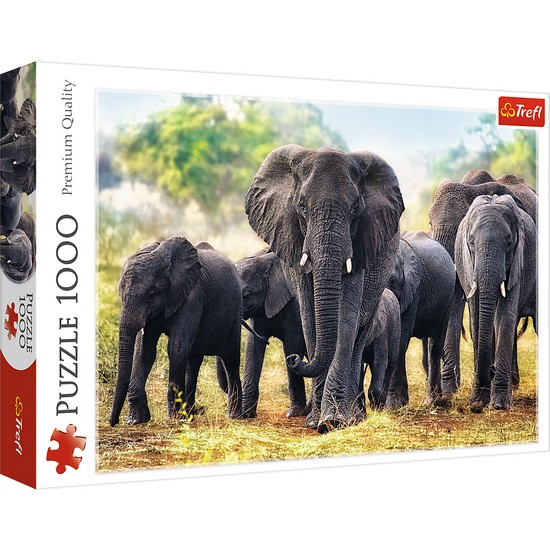 Trefl פאזל 1000 חלקים פילים אפריקאים, במבינו צעצועים