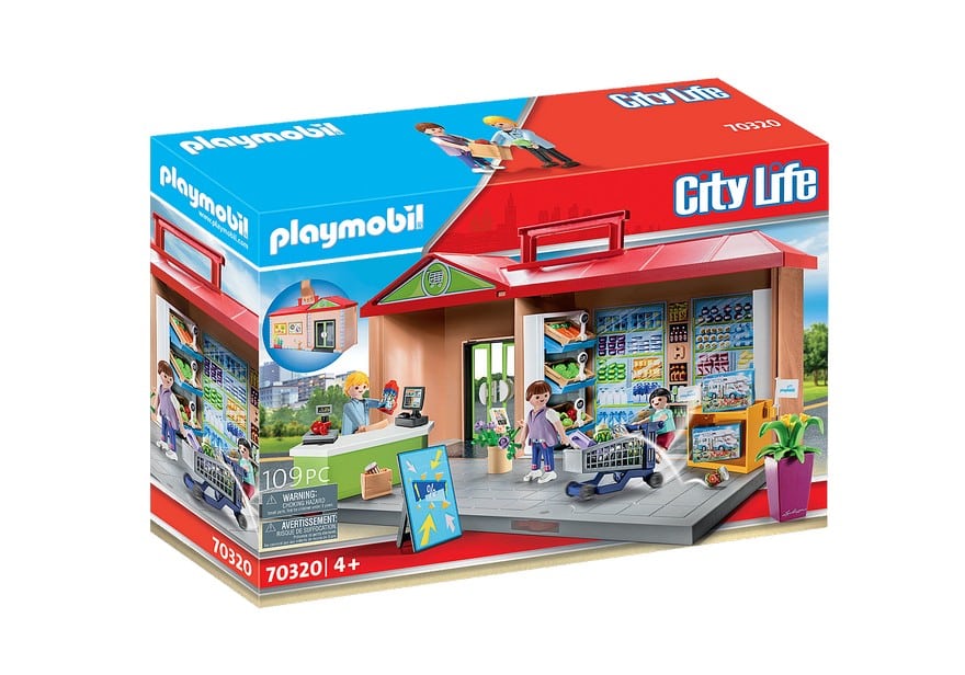 Playmobil פליימוביל חנות מכולת גדולה 70320, במבינו צעצועים