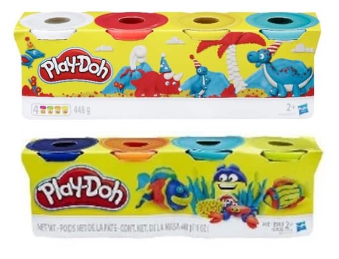 Play Doh פליידו בצק מארז 4 צבעים, במבינו צעצועים