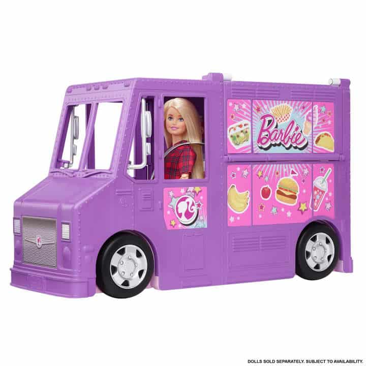 ברבי משאית אוכל נפתחת לדוכן Barbie, במבינו צעצועים
