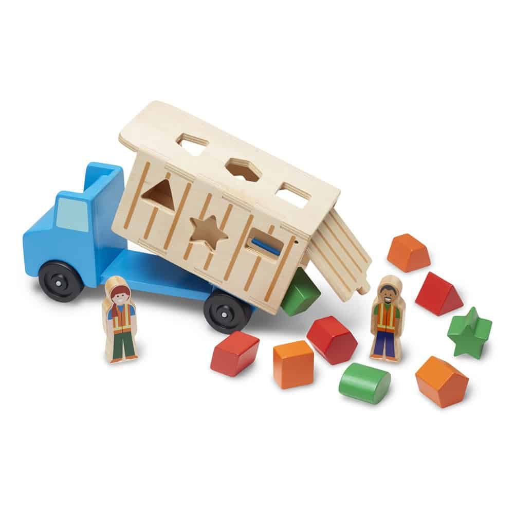 מליסה ודאג משאית אשפה התאמת צורות, במבינו צעצועים