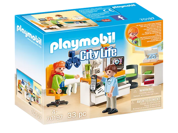 Playmobil פליימוביל רופא עיניים 70197, במבינו צעצועים