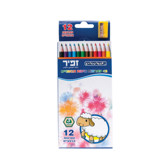 זפיר 12 עפרונות איכות צבעוניים