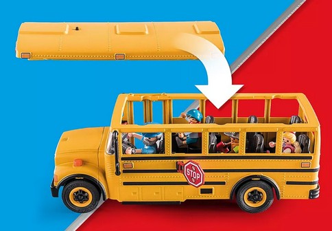 Playmobil פליימוביל אוטובוס הסעה לבית הספר, במבינו צעצועים