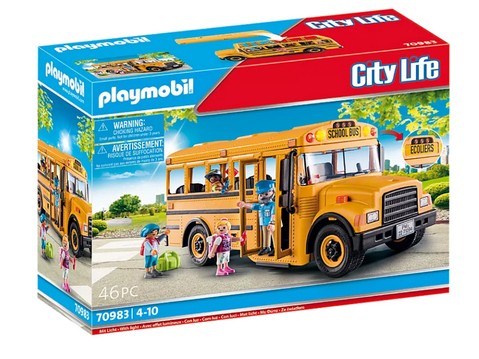 Playmobil פליימוביל אוטובוס הסעה לבית הספר, במבינו צעצועים