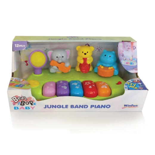 פסנתר חיות מנגנות ומיקרופון אורקולי WinFun, במבינו צעצועים