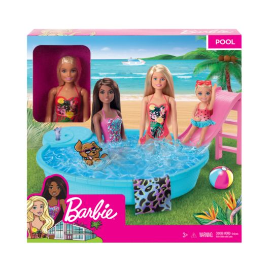 ברבי מארז בובה ובריכה Barbie