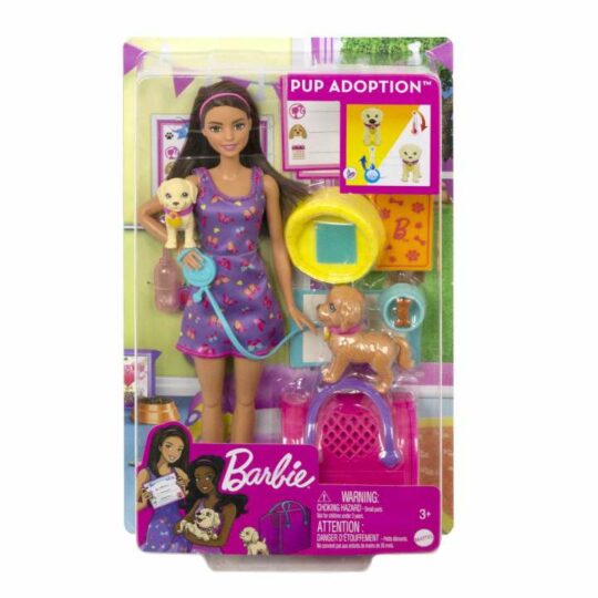ברבי אימוץ כלבלבים ואביזרים Barbie