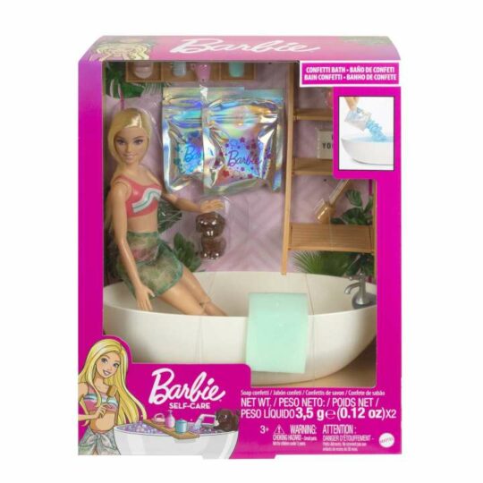 ברבי זמן אמבטיה עם סבון קונפטי Barbie