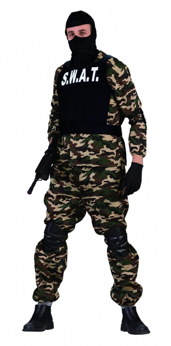 תחפושת חייל לוחם SWAT למבוגרים/נוער, במבינו צעצועים