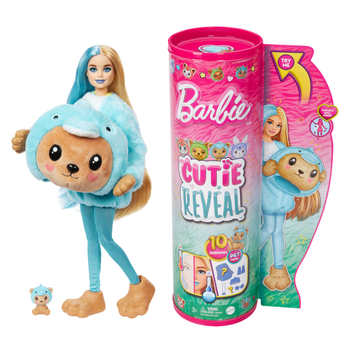 Barbie ברבי קיוטי ריביל סדרת תחפושות - דובון דולפין